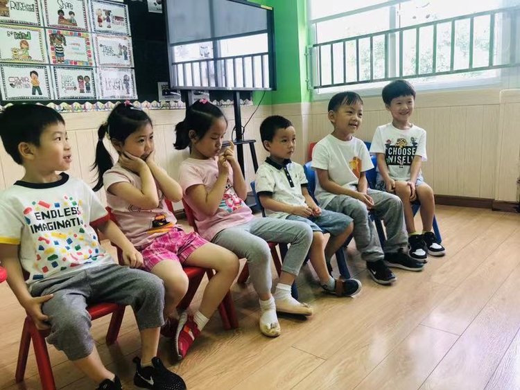 Group activity with flashcards